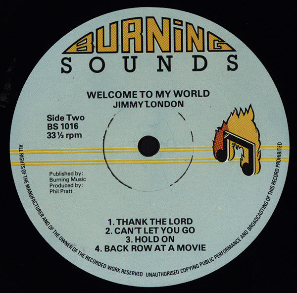 Jimmy London ~ Welcome To My World (Vinyl) - Djungel & Jazz