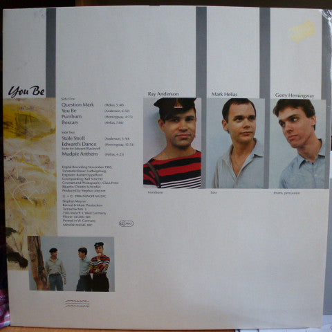 Ray Anderson - Mark Helias - Gerry Hemingway : You Be (LP, Album)