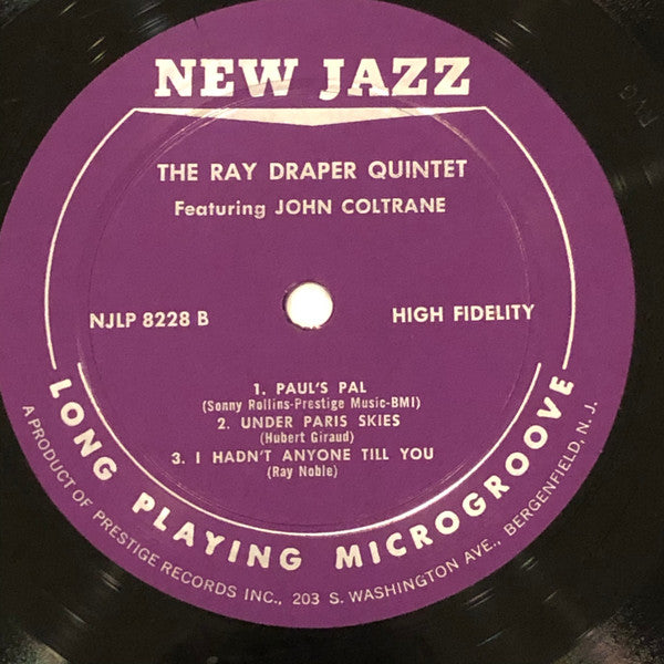 The Ray Draper Quintet Featuring John Coltrane ~ The Ray Draper Quintet Featuring John Coltrane (Vinyl) - Djungel & Jazz