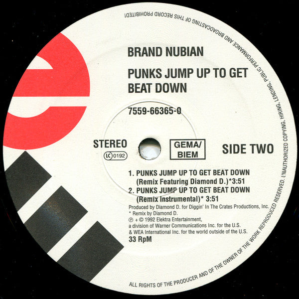 Brand Nubian ~ Punks Jump Up To Get Beat Down (Vinyl) - Djungel & Jazz
