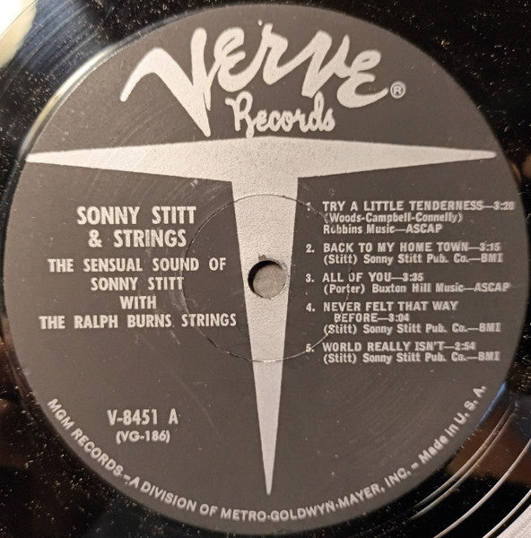 Sonny Stitt With The Ralph Burns Strings ~ The Sensual Sound Of Sonny Stitt (Vinyl) - Djungel & Jazz