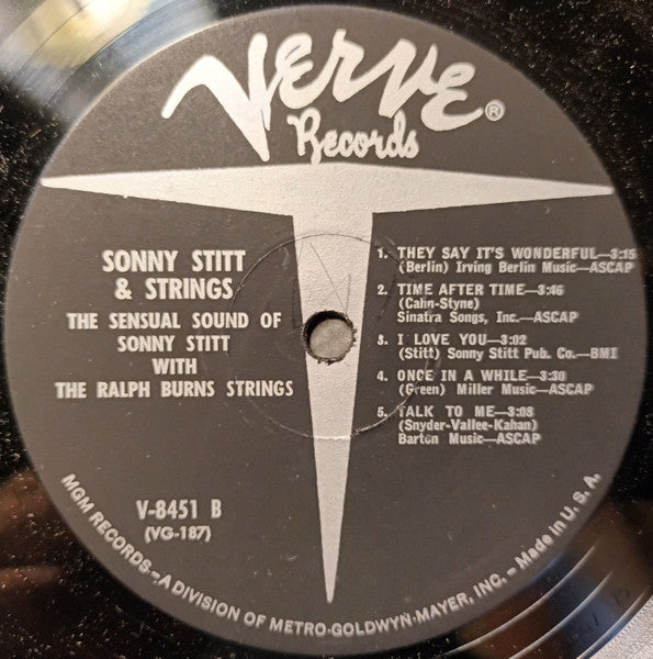 Sonny Stitt With The Ralph Burns Strings ~ The Sensual Sound Of Sonny Stitt (Vinyl) - Djungel & Jazz
