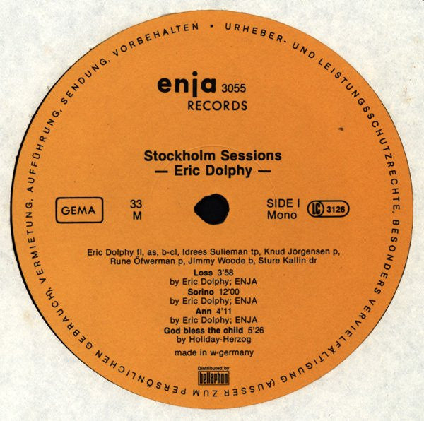 Eric Dolphy ~ Stockholm Sessions (Vinyl) - Djungel & Jazz