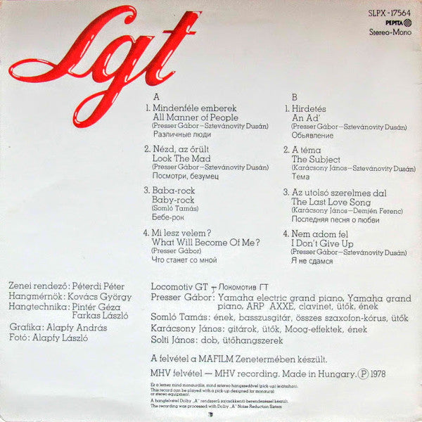 Locomotiv GT : Mindenki (LP, Album)