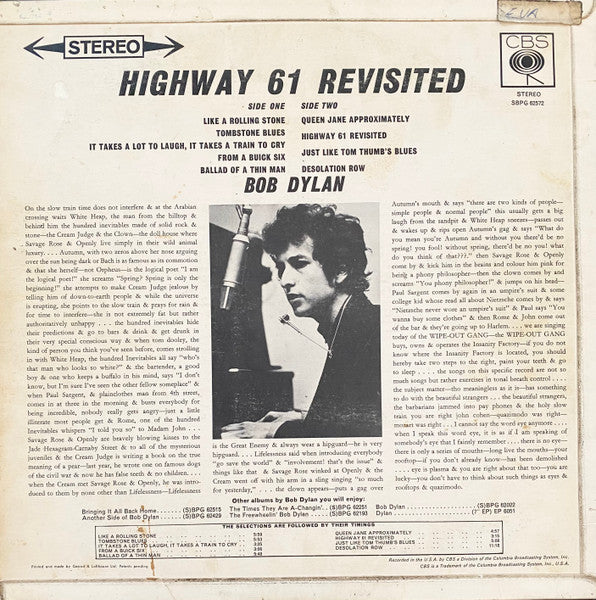 Bob Dylan ~ Highway 61 Revisited (Vinyl) - Djungel & Jazz
