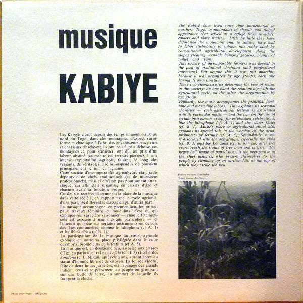 Kabiye : Togo - Musique Kabiye (LP, Mono, RE)