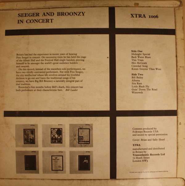 Seeger & Broonzy ~ Seeger & Broonzy In Concert (Vinyl) - Djungel & Jazz