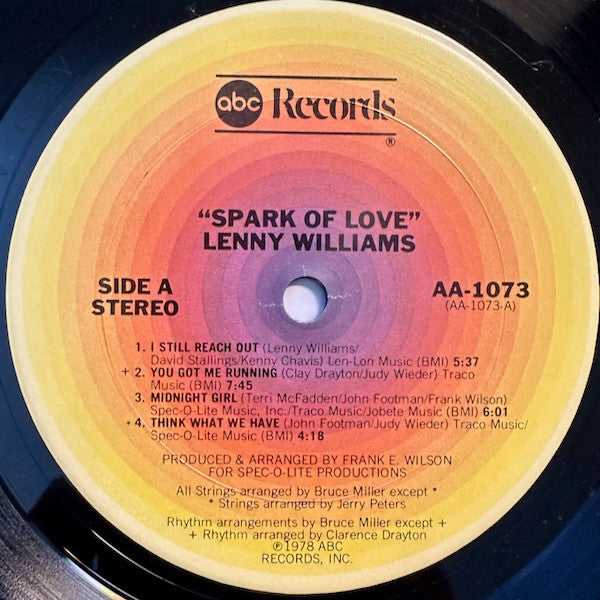 Lenny Williams ~ Spark Of Love (Vinyl) - Djungel & Jazz