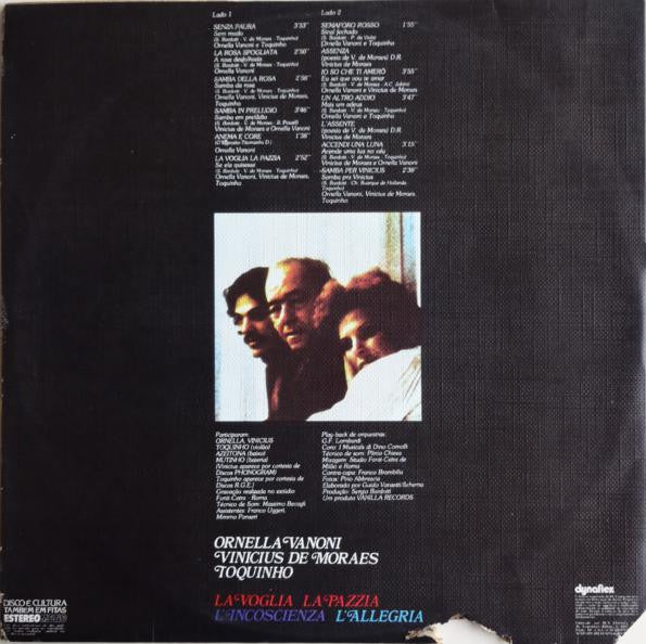 Ornella Vanoni - Vinicius De Moraes - Toquinho ~ La Voglia La Pazzia L'Incoscienza L'Allegria (Vinyl) - Djungel & Jazz