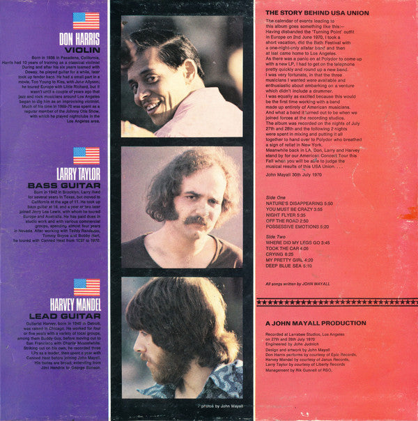 John Mayall ~ USA Union (Vinyl) - Djungel & Jazz