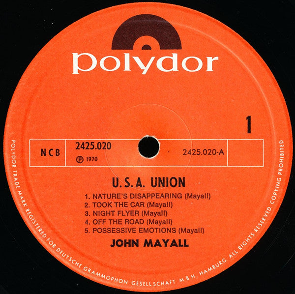 John Mayall ~ USA Union (Vinyl) - Djungel & Jazz