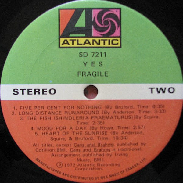Yes ~ Fragile (Vinyl) - Djungel & Jazz