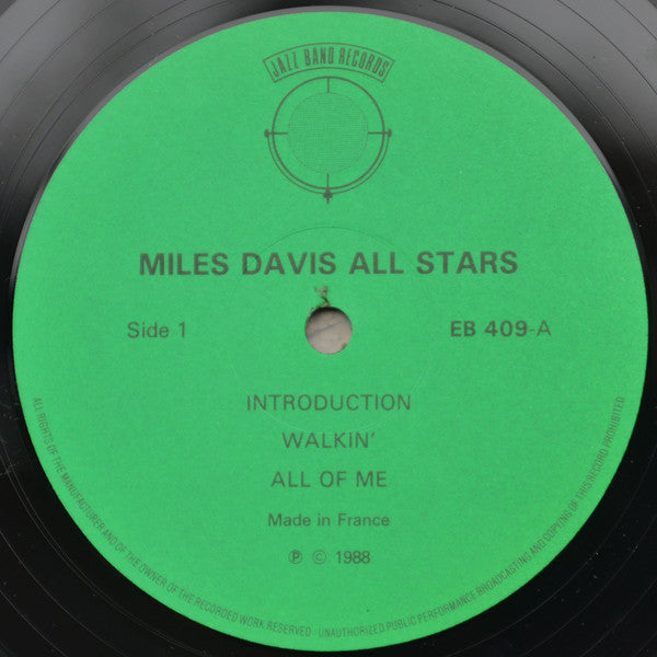 Miles Davis All Stars Featuring John Coltrane With Cannonball Adderley : Miles Davis All Stars Featuring John Coltrane With Cannonball Adderley (LP)