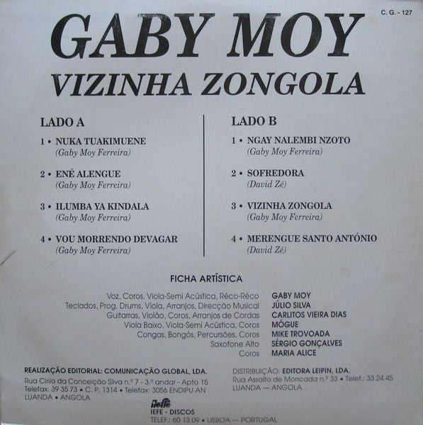 Gaby Moy ~ Vizinha Zongola (Vinyl) - Djungel & Jazz