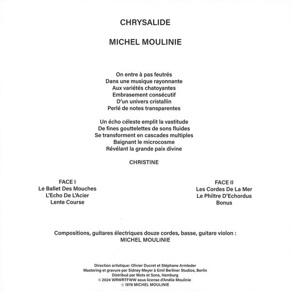 Michel Moulinié ~ Chrysalide (Vinyl) - Djungel & Jazz