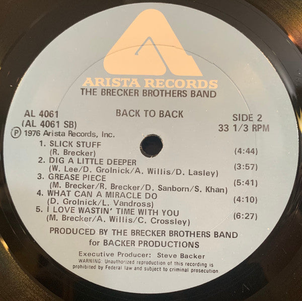 The Brecker Brothers Band* : Back To Back (LP, Album)