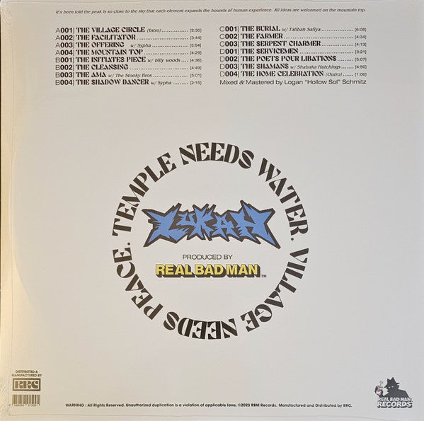 Lukah & Real Bad Man ~ Temple Needs Water. Village Needs Peace. (Vinyl) - Djungel & Jazz