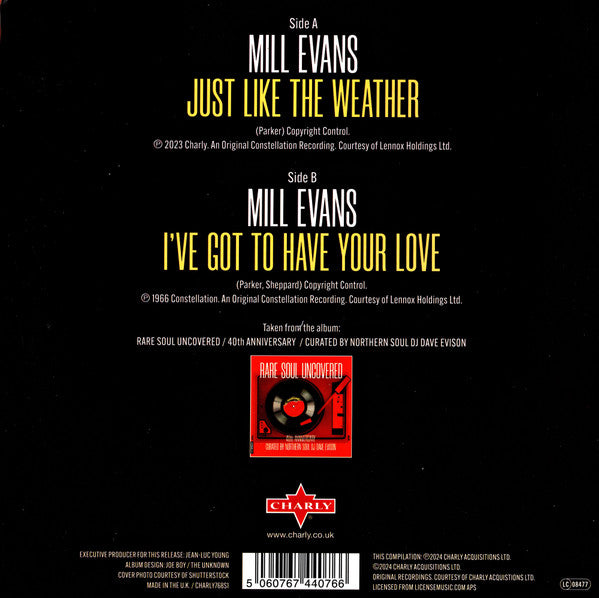 Mill Evans ~ Just Like The Weather / I've Got To Have Your Love (Vinyl) - Djungel & Jazz