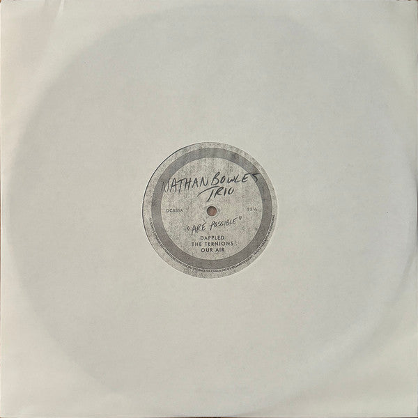 Nathan Bowles Trio ~ Are Possible (Vinyl) - Djungel & Jazz