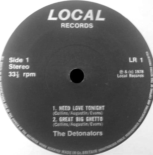 The Detonators (2) : Need Love Tonight (7", EP)