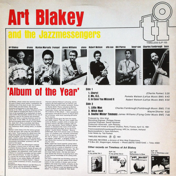 Art Blakey And The Jazzmessengers ~ Album Of The Year (Vinyl) - Djungel & Jazz