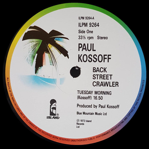 Paul Kossoff ~ Back Street Crawler (Vinyl) - Djungel & Jazz