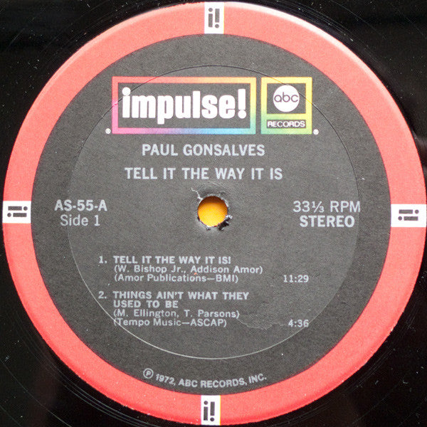Paul Gonsalves : Tell It The Way It Is (LP, Album, RE)