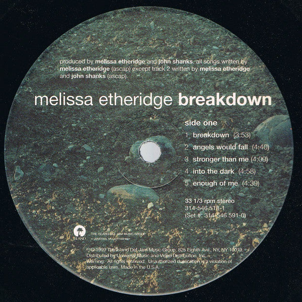Melissa Etheridge ~ Breakdown (Vinyl) - Djungel & Jazz