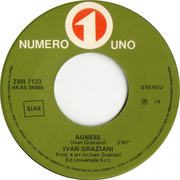 Ivan Graziani ~ Agnese (Vinyl) - Djungel & Jazz