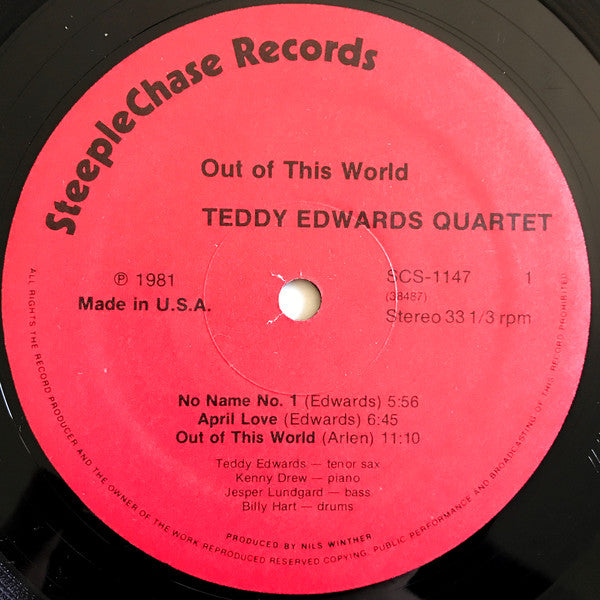 Teddy Edwards Quartet : Out Of This World (LP, Album)