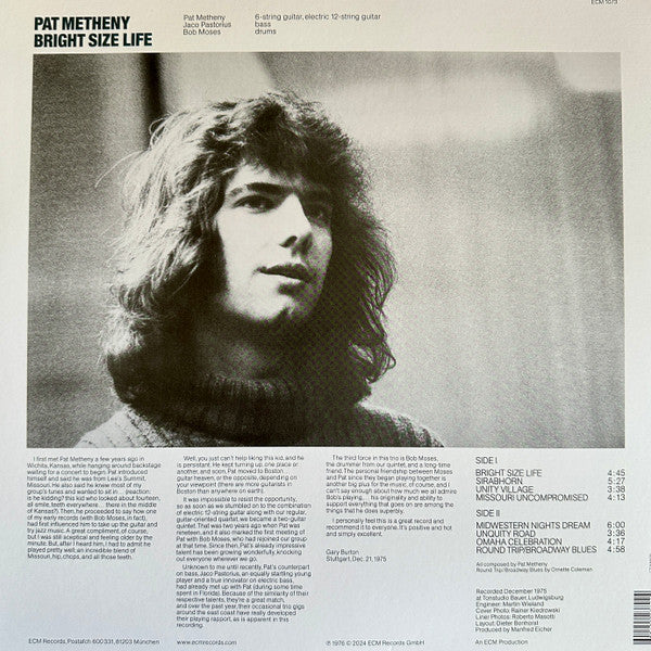 Pat Metheny ~ Bright Size Life (Vinyl) - Djungel & Jazz
