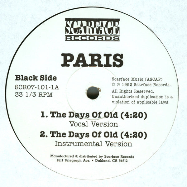Paris ~ The Days Of Old (Vinyl) - Djungel & Jazz