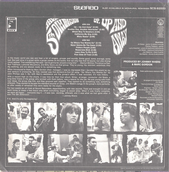 The 5th Dimension ~ Up, Up And Away (Vinyl) - Djungel & Jazz