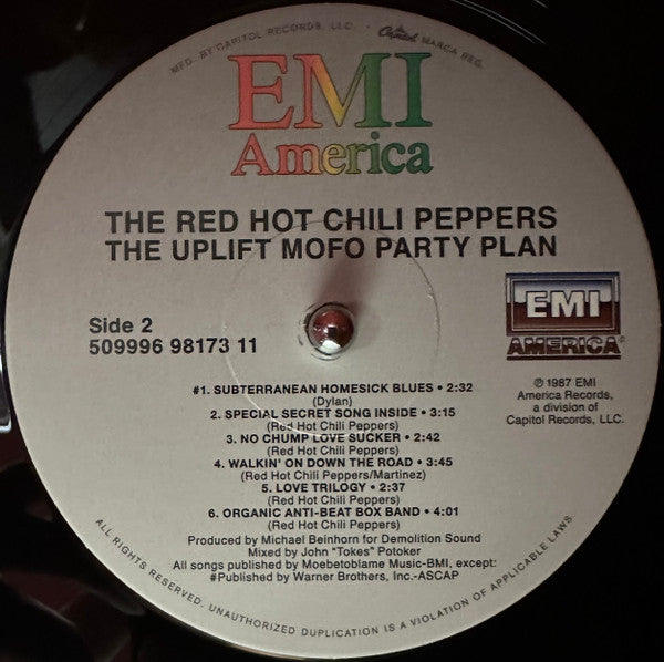 The Red Hot Chili Peppers ~ The Uplift Mofo Party Plan (Vinyl) - Djungel & Jazz