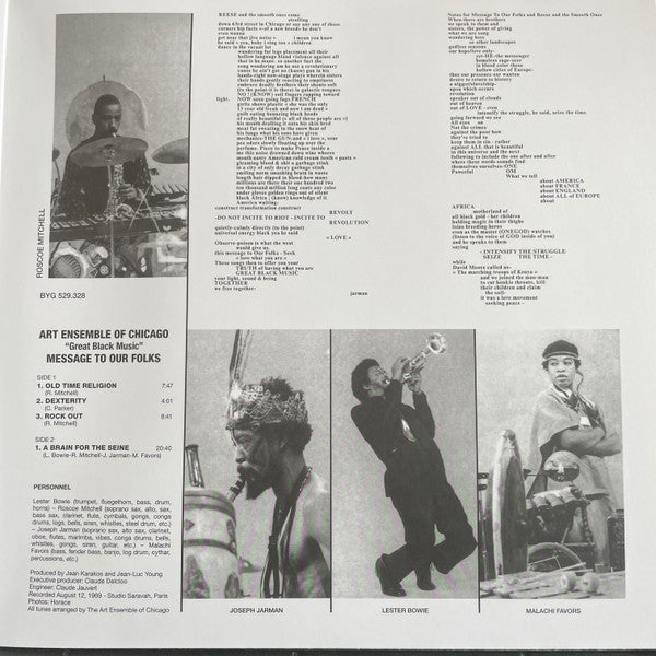 Art Ensemble Of Chicago ~ Message To Our Folks (Vinyl) - Djungel & Jazz