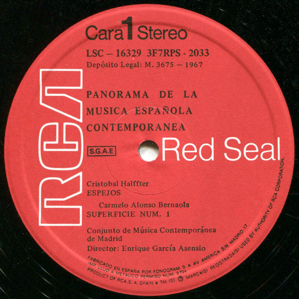 Cristóbal Halffter / Carmelo Bernaola / Luis de Pablo / Josep Maria Mestres Quadreny - Conjunto de Música Contemporánea de Madrid ~ Panorama De Música Contemporanea Española (Vinyl) - Djungel & Jazz