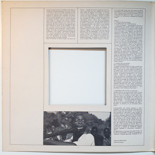 Various : Sierra Leone: Musiques Traditionnelles (LP)