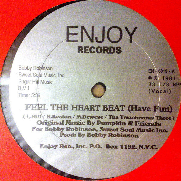 The Treacherous Three ~ Feel The Heartbeat (Vinyl) - Djungel & Jazz