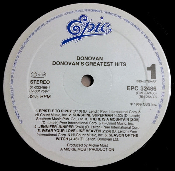 Donovan ~ Greatest Hits (Vinyl) - Djungel & Jazz
