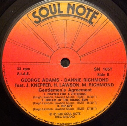 George Adams - Dannie Richmond ~ Gentlemen's Agreement (Vinyl) - Djungel & Jazz