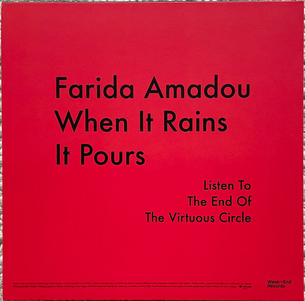 Farida Amadou ~ When It Rains It Pours (Vinyl) - Djungel & Jazz
