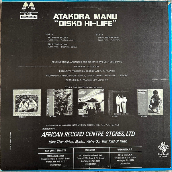 Atakora Manu : Disko Hi-Life (LP)