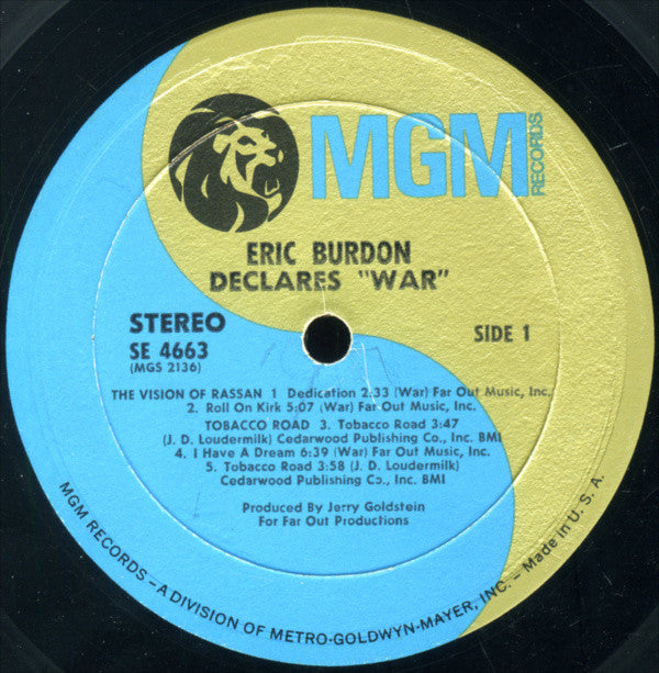 Eric Burdon & War ~ Eric Burdon Declares "War" (Vinyl) - Djungel & Jazz