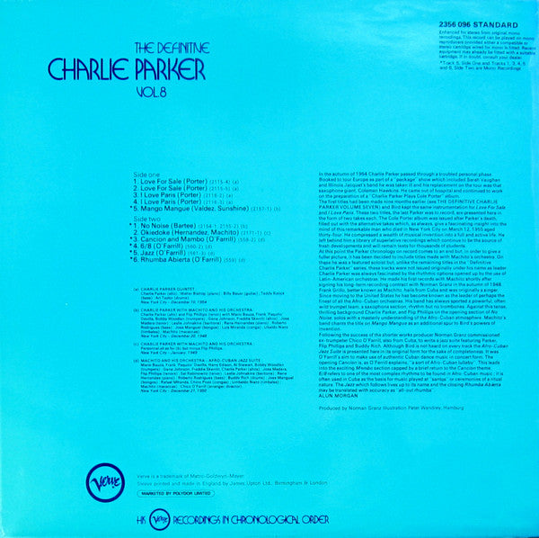 Charlie Parker : The Definitive Charlie Parker (Vol. 8) (LP, Comp, Mono)