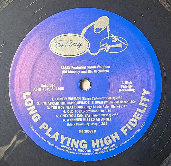 Sarah Vaughan ~ Sassy (Vinyl) - Djungel & Jazz