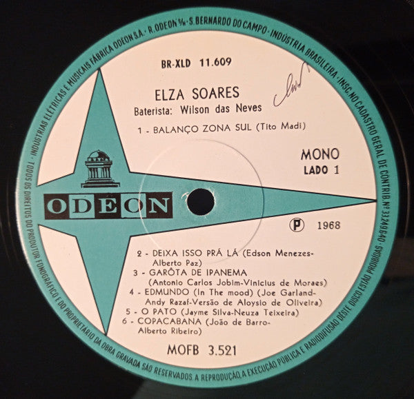 Elza Soares ~ Elza Soares Baterista: Wilson Das Neves (Vinyl) - Djungel & Jazz