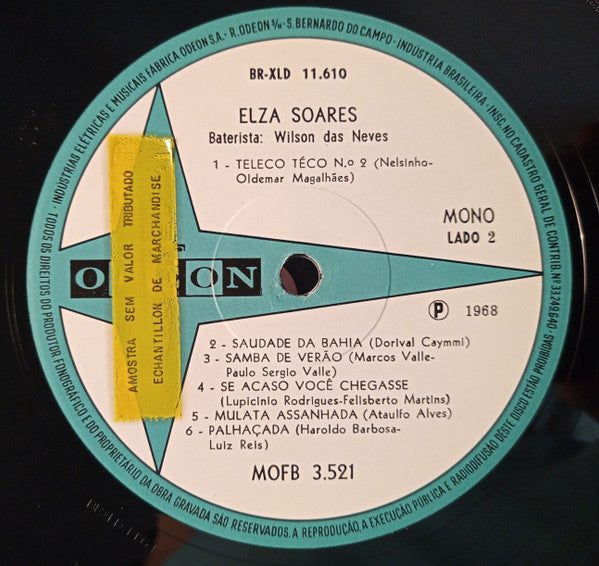 Elza Soares ~ Elza Soares Baterista: Wilson Das Neves (Vinyl) - Djungel & Jazz