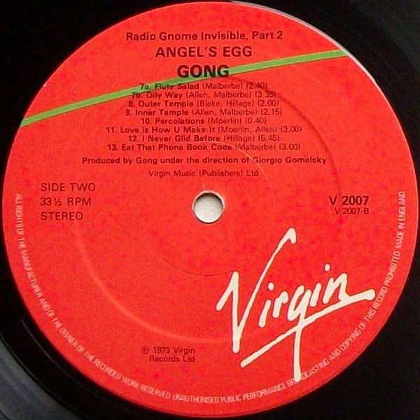 Gong ~ Angel's Egg (Radio Gnome Invisible Part 2) (Vinyl) - Djungel & Jazz