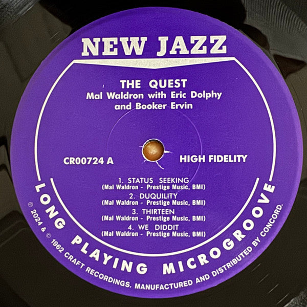 Mal Waldron With Eric Dolphy And Booker Ervin ~ The Quest (Vinyl) - Djungel & Jazz