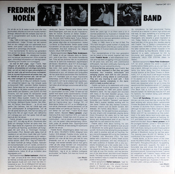 Fredrik Norén Band : Fredrik Norén Band (LP, Album)